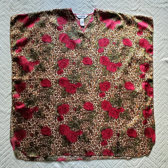 Vintage Cheetah Rose Print Winlar Caftan - Picture 6 of 14